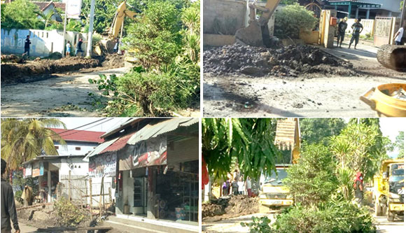Ket: Upaya normalisasi selokan bima h2 4
