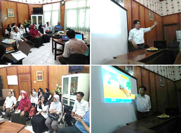 Ket: Presentasikan teknologi alat pemanen air hujan pada perwakilan PUSKESMAS dan Dinas Kesehatan Kota Bima presentasi panen hujan